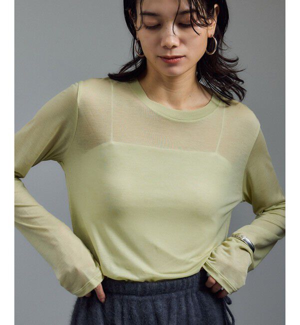 SALON adam et rope'「ベア天カップ付きベアトップキャミソール［UVケア・接触冷感］」|キャミソール|