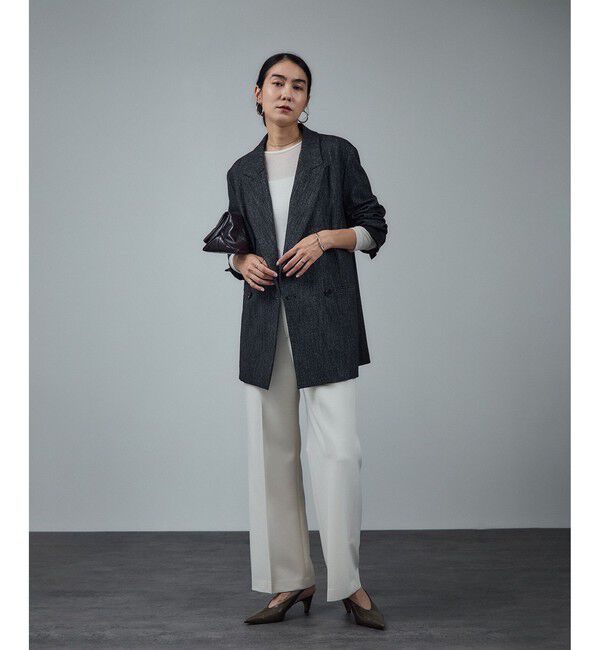 SALON adam et rope'「ストレッチセミフレアスタイルアップパンツ / セットアップ対応 」|スラックス|