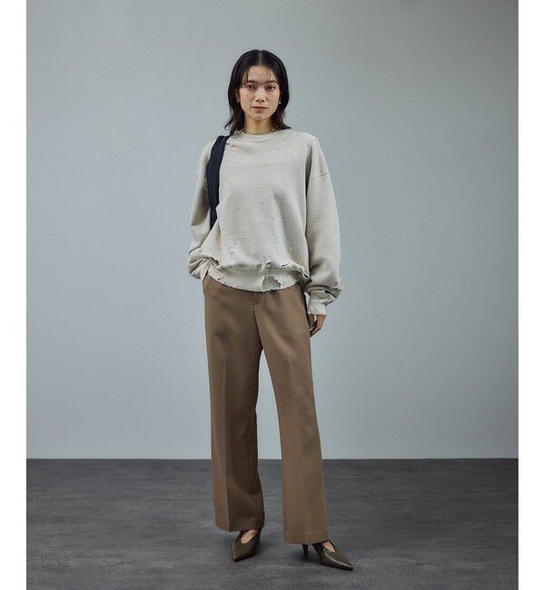 SALON adam et rope'「ストレッチセミフレアスタイルアップパンツ / セットアップ対応 」|スラックス|