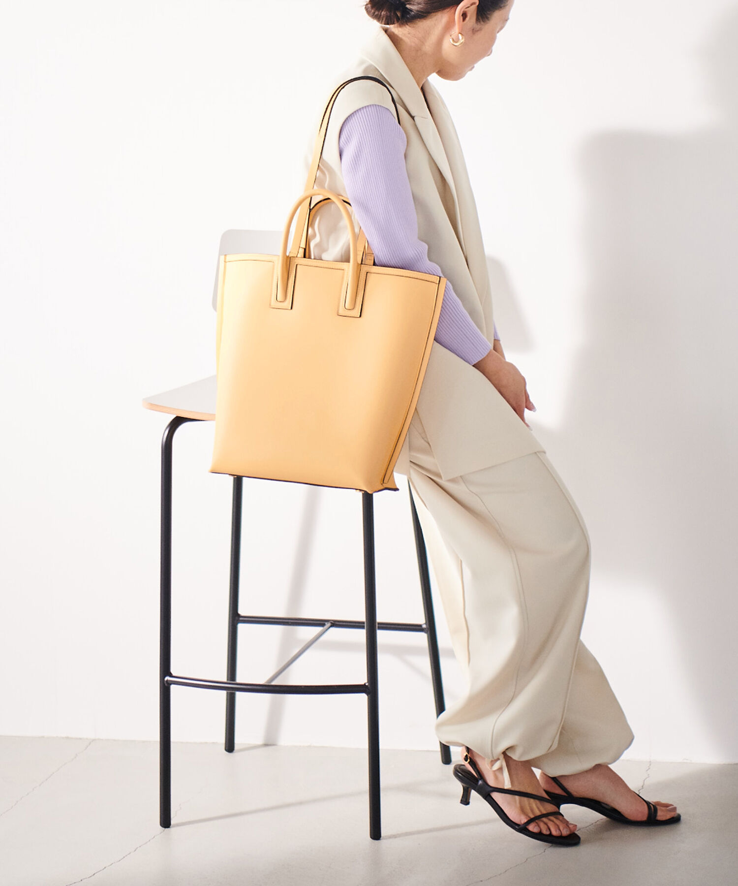 E'POR「【E'POR】【A4対応】【一部直営店舗・WEB限定】LIMITED MODEL Ree Large（リー）【雑誌掲載】」|トートバッグ|オレンジ(70)