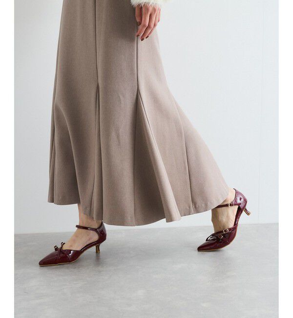 VIS「美easyウーリッシュバックレースアップマーメイドSK」|スカート|