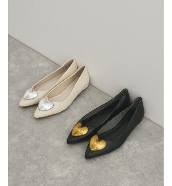 VIS「メタルハートパンプス」|バレエシューズ|