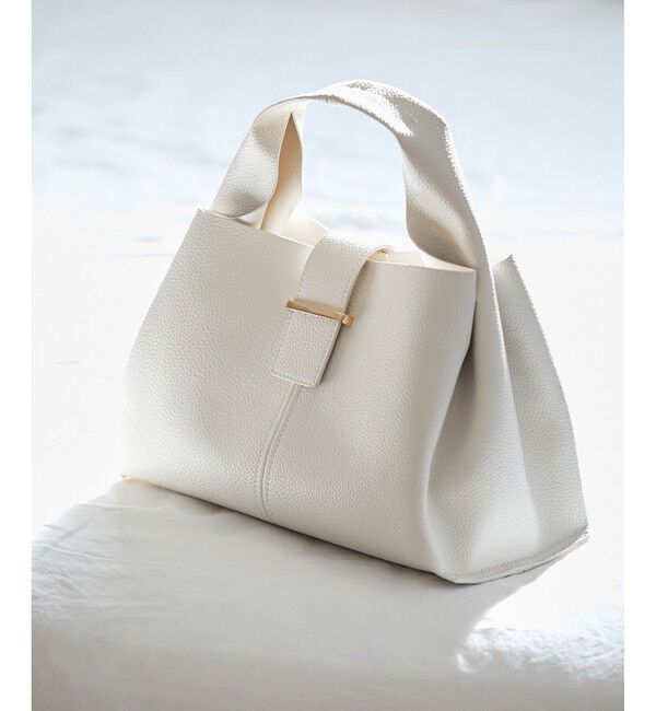 VIS「【復刻/WEB限定】【軽量】フロント金具エアリーソフトバッグ」|ハンドバッグ|生成メイン