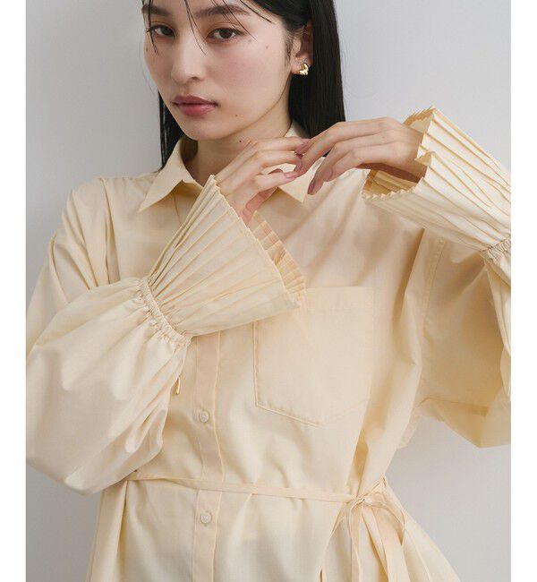 VIS「【洗える】プリーツスリーブフレアーシャツ」|シャツ・ブラウス|