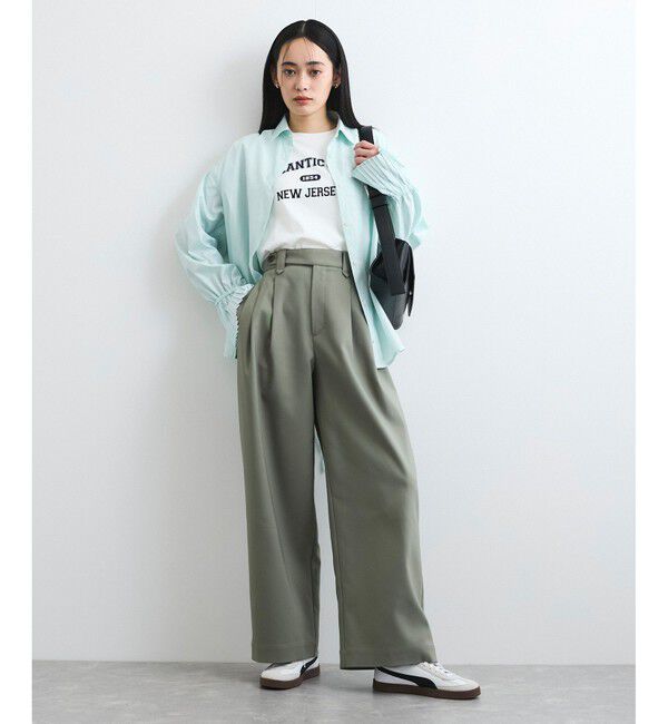 VIS「コンパクトフロッキープリントロゴTシャツ」|Tシャツ・カットソー|