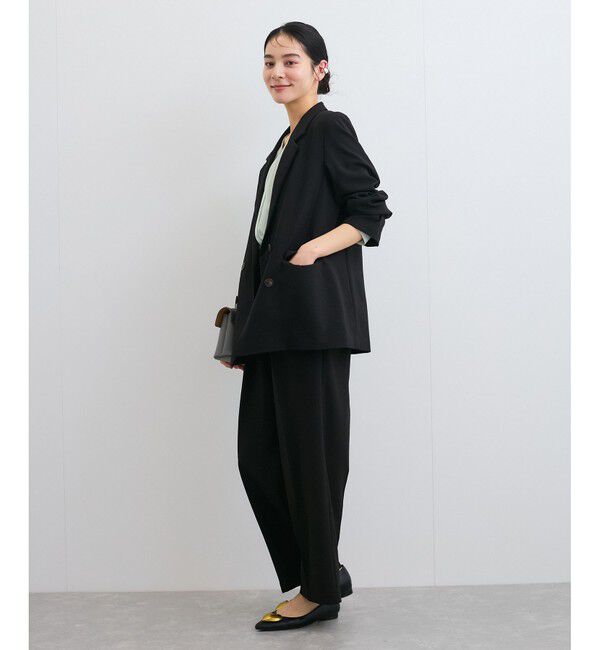 VIS「【美easy】リネンライクリラックスジャケット【接触冷感/洗える】【セットアップ対応】」|テーラードジャケット|