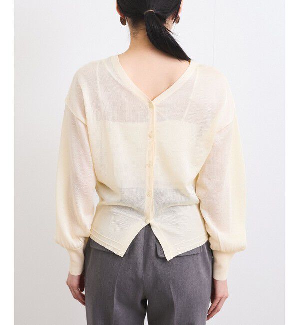 VIS「【前後2WAY】ハート釦シアーカーディガン」|カーディガン|