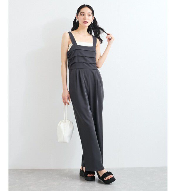 VIS「フロントタックデザインサロペット/オールインワン」|オールインワン|