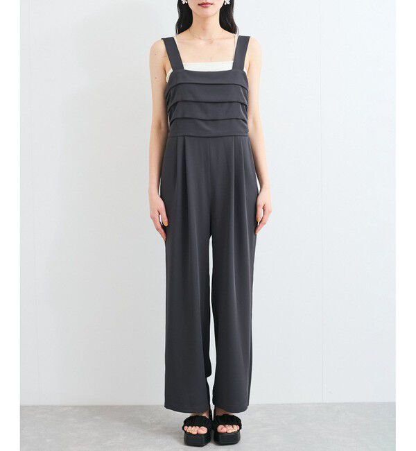 VIS「フロントタックデザインサロペット/オールインワン」|オールインワン|