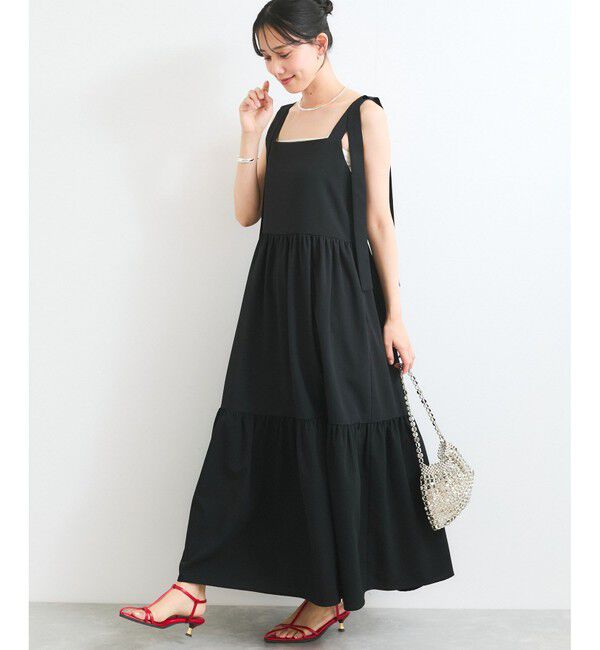 VIS「【WEB限定】ロングストラップサマードレス」|ワンピース|