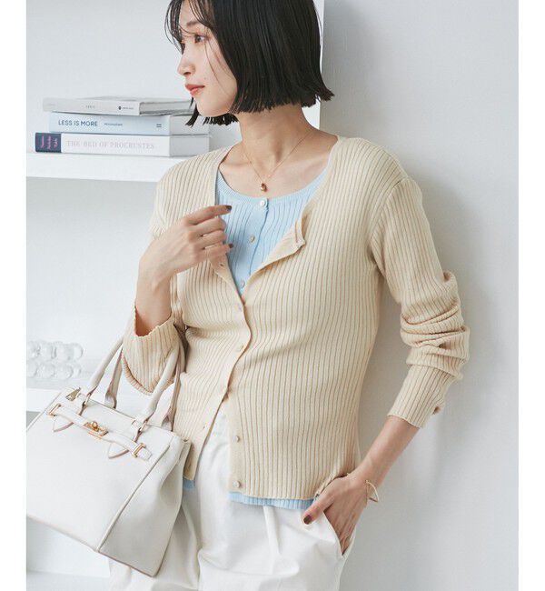 VIS「【WEB限定】フェイクレイヤードカーディガン(マルチWAY)」|カーディガン|ベージュ(27)