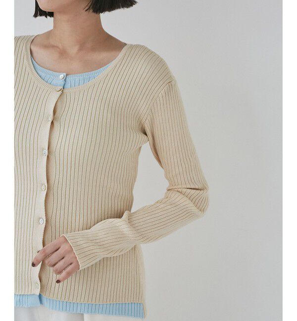 VIS「【WEB限定】フェイクレイヤードカーディガン(マルチWAY)」|カーディガン|