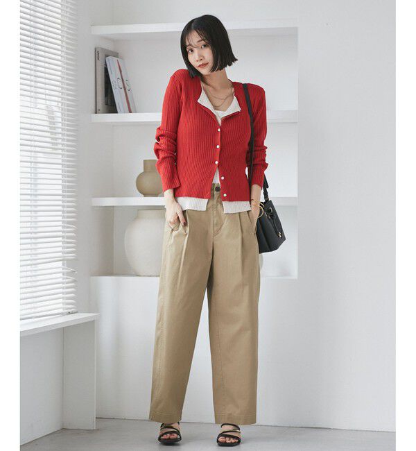 VIS「【WEB限定】フェイクレイヤードカーディガン(マルチWAY)」|カーディガン|