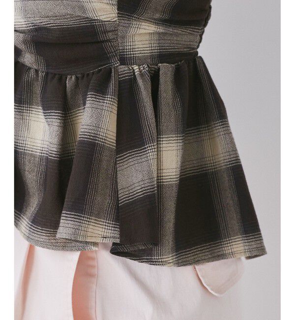 VIS「オンブレチェックリボンビスチェ」|キャミソール|