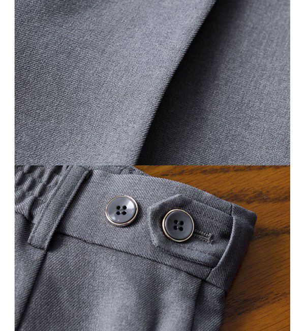 VIS「【美easy】ウーリッシュワンタックワイドパンツ【セットアップ対応/洗える】」|スラックス|