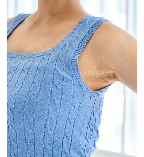 VIS「【前後2WAY】ケーブルニットタンクトップ」|タンクトップ|
