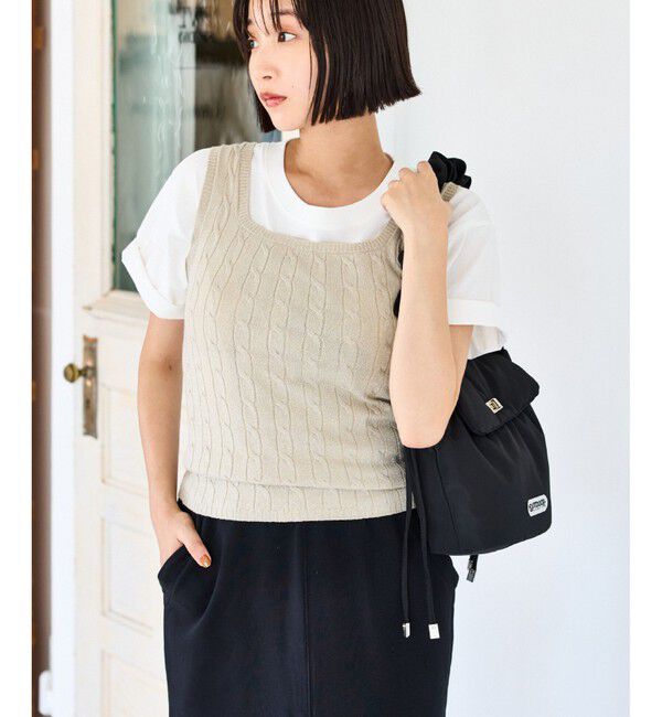 VIS「【前後2WAY】ケーブルニットタンクトップ」|タンクトップ|