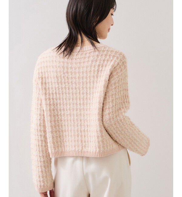 VIS「ファンシーツイードメタルボタンカーディガン」|カーディガン|