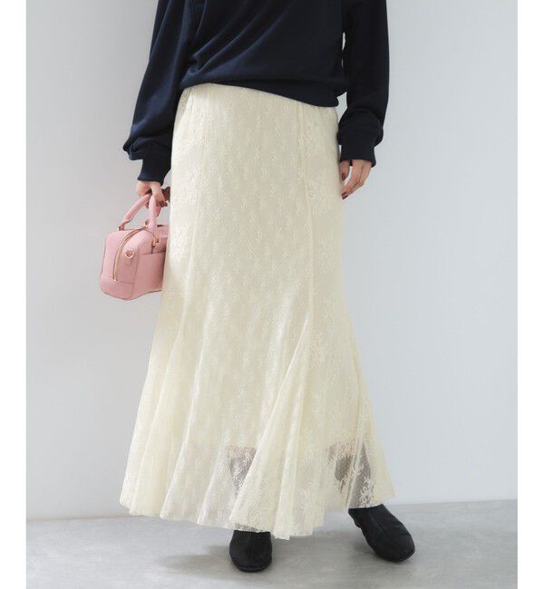 VIS「フィブリルサテン＆レースアソートマーメイドスカート」|スカート|キナリ(16)