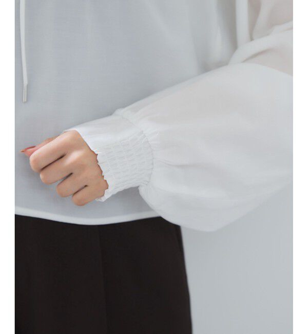 VIS「フード付きクロップドシアーシャツ」|シャツ・ブラウス|