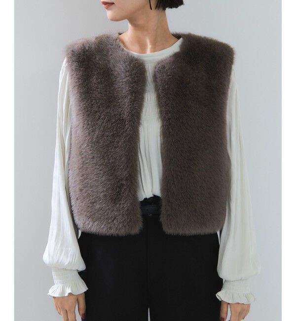 VIS「アソートファーショートベスト」|ベスト・ジレ|