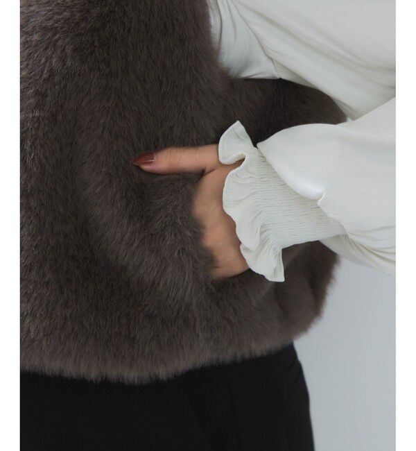 VIS「アソートファーショートベスト」|ベスト・ジレ|