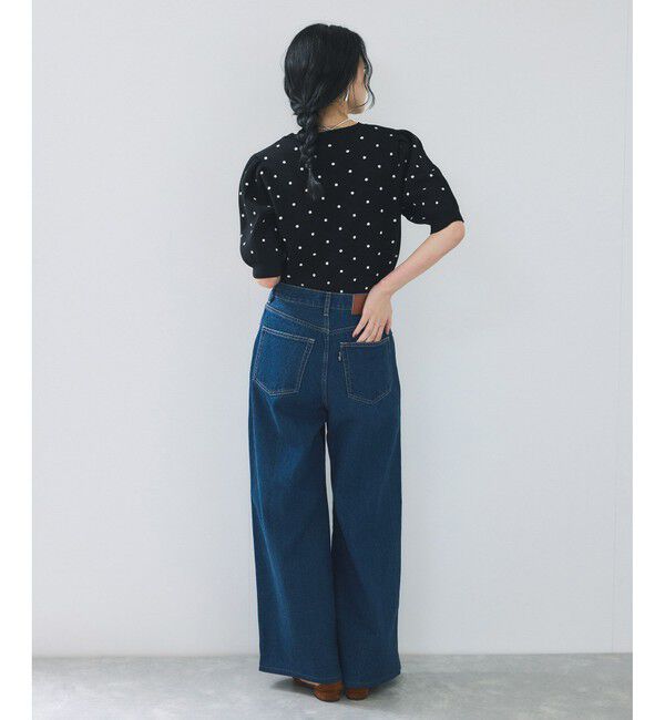 VIS「ドットジャガードニット」|ニット・セーター|