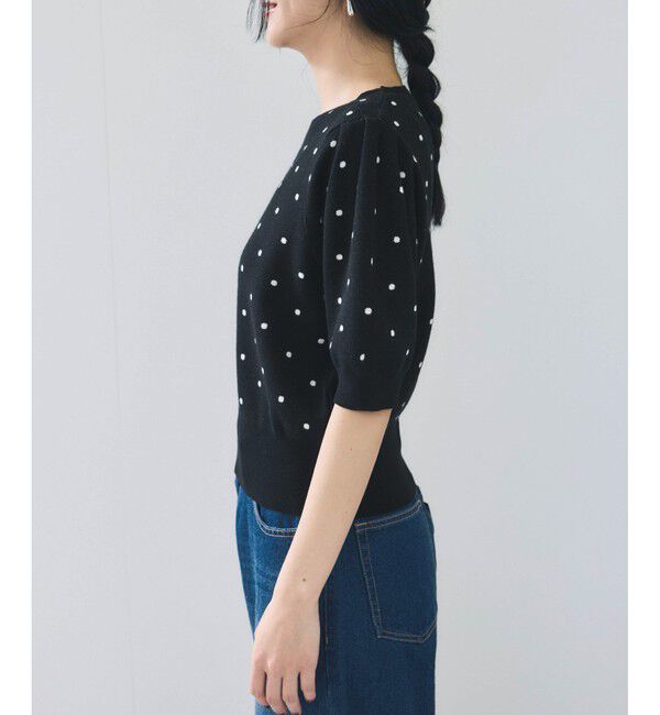 VIS「ドットジャガードニット」|ニット・セーター|