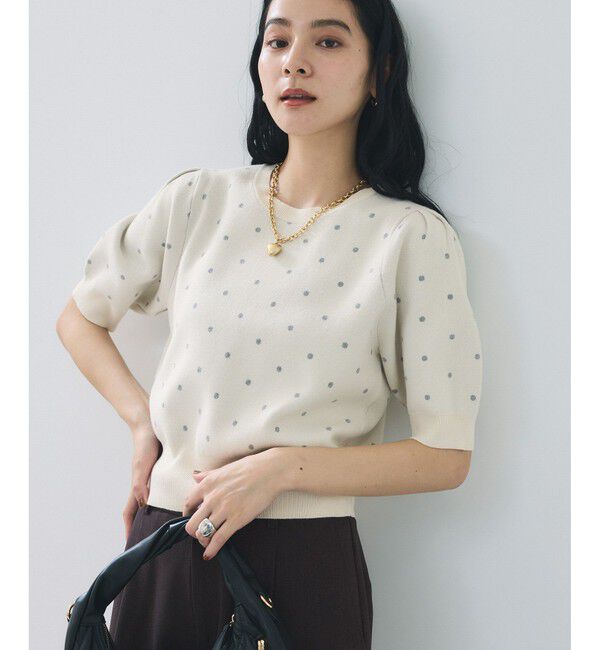 VIS「ドットジャガードニット」|ニット・セーター|