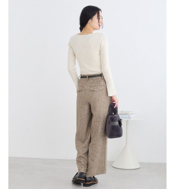 VIS「アシメねじれデザインリブニット」|ニット・セーター|