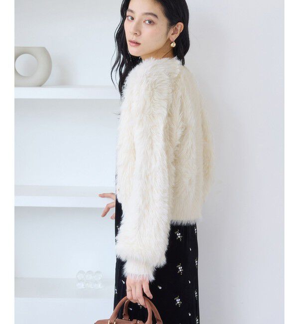 VIS「ラビットライクVネックカーディガン/イージーケア・WEB限定カラー」|カーディガン|