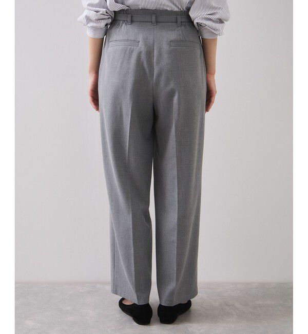 VIS「Hot Beautyベルテッドスリムストレートパンツ/イージーケア」|チノ|