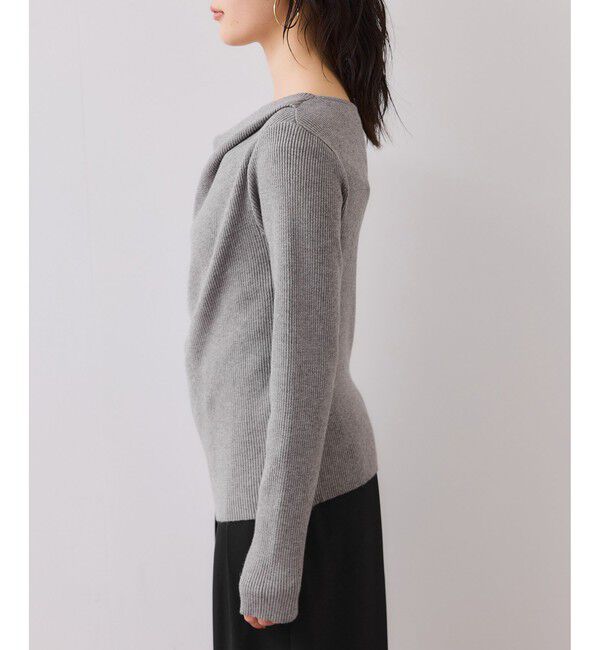 VIS「【美得】もちもちドレープリブニットトップス/イージーケア」|ニット・セーター|