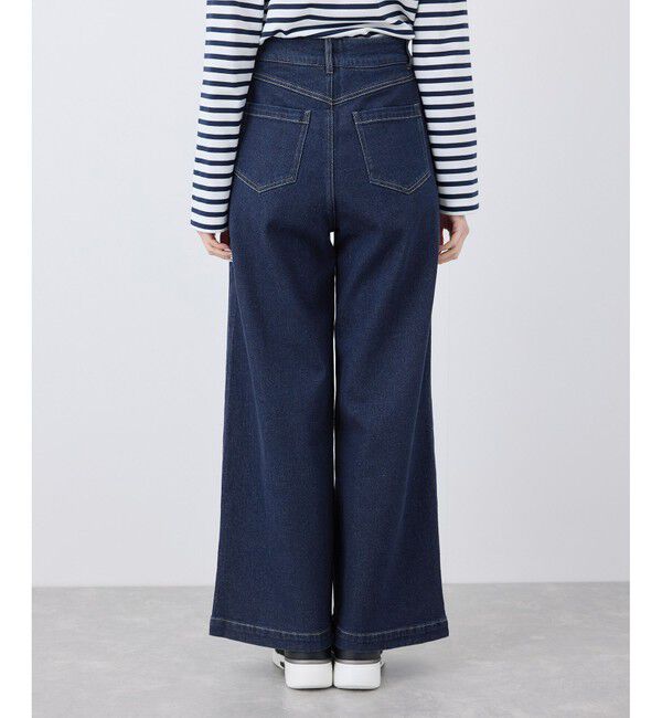 Rope&rsquo;Picnic「【ウエスト革命デニム】ウエストシェイプデニムワイドパンツ」|デニム|