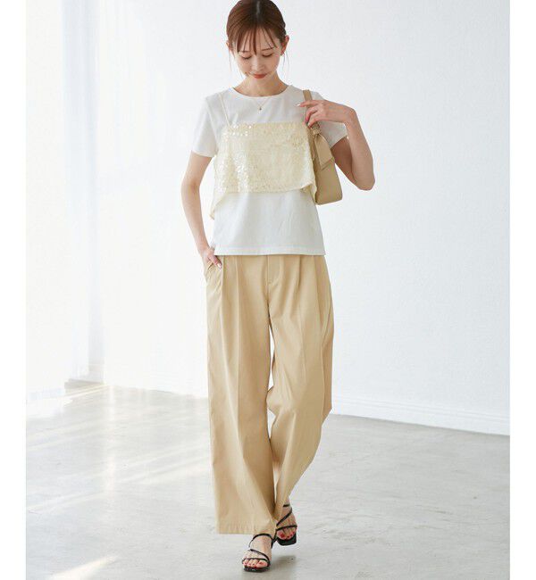 Rope&rsquo;Picnic「【3サイズ展開】チノライクタックパンツ」|チノ|