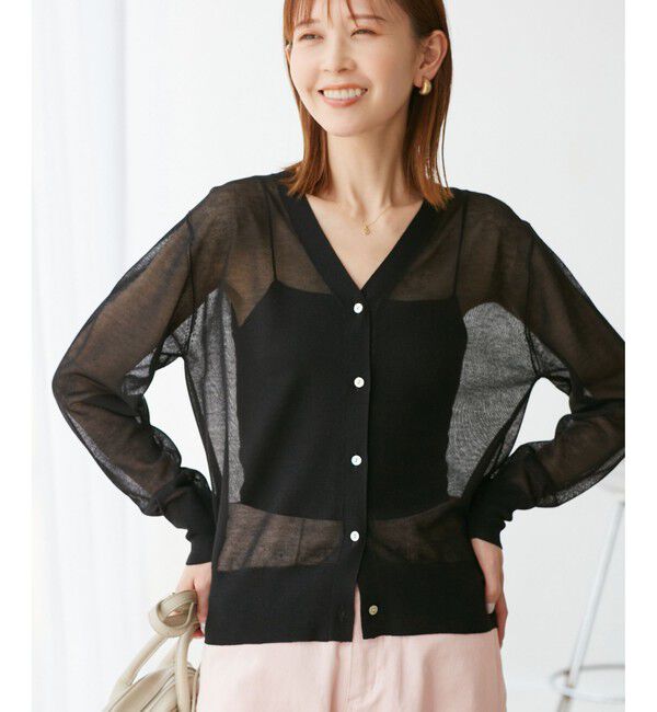 Rope&rsquo;Picnic「LEVITAシアーニットカーディガン」|カーディガン|