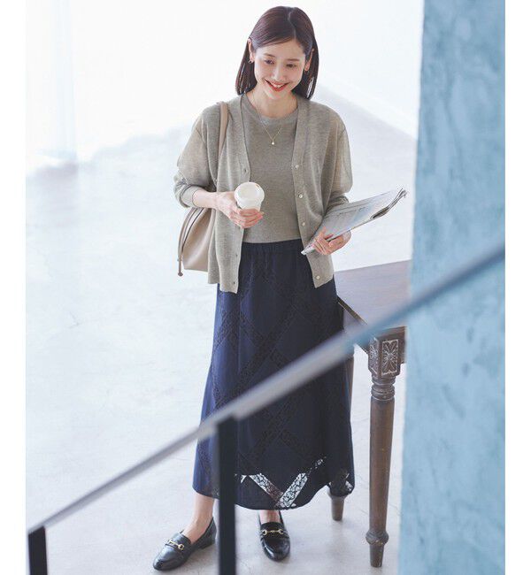 Rope&rsquo;Picnic「LEVITAシアーニットカーディガン」|カーディガン|