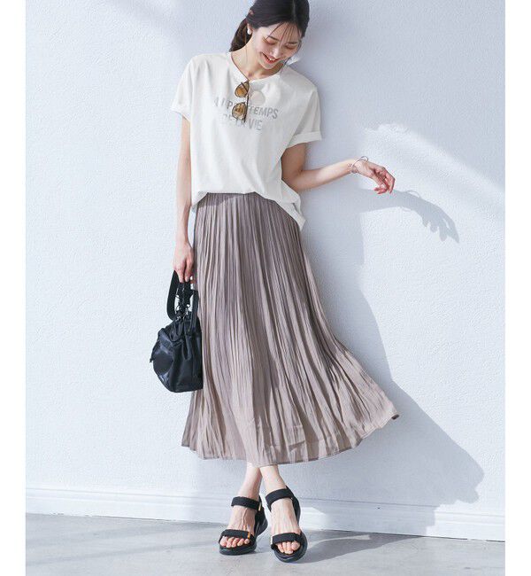 Rope&rsquo;Picnic「【UVカット・洗濯機OK・接触冷感】RENUロゴTシャツ」|Tシャツ・カットソー|