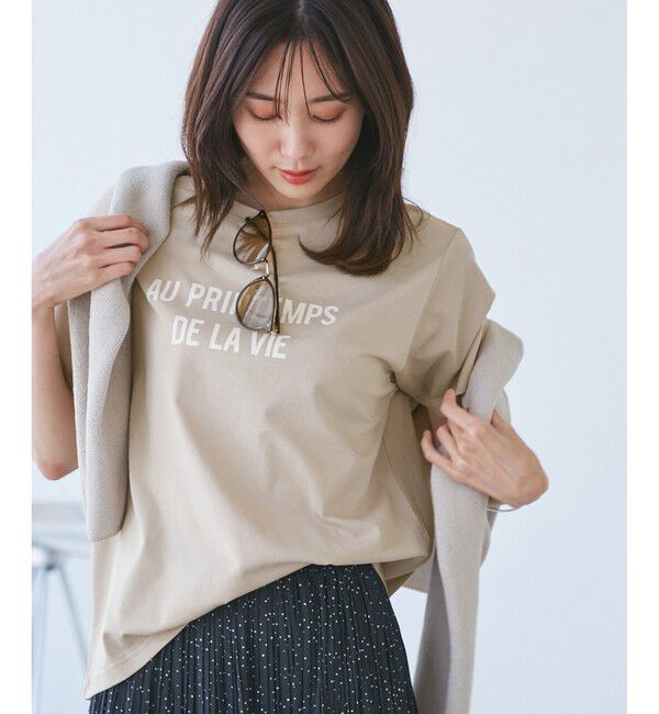 Rope&rsquo;Picnic「【UVカット・洗濯機OK・接触冷感】RENUロゴTシャツ」|Tシャツ・カットソー|