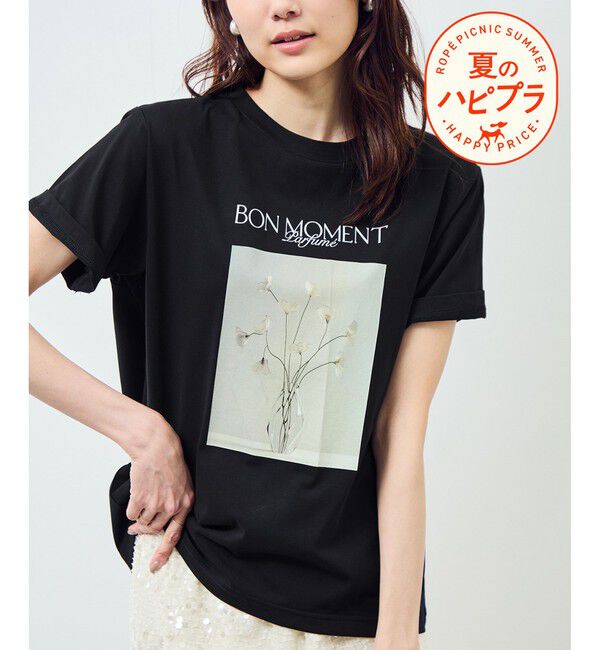 Rope&rsquo;Picnic「【UVカット・洗濯機OK・接触冷感】RENUアソートフォトTシャツ/リンクコーデ・新色追加」|Tシャツ・カットソー|ブラック系(02)