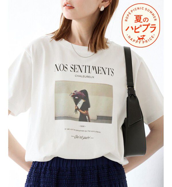 Rope&rsquo;Picnic「【UVカット・洗濯機OK・接触冷感】RENUアソートフォトTシャツ/リンクコーデ・新色追加」|Tシャツ・カットソー|ホワイト(10)