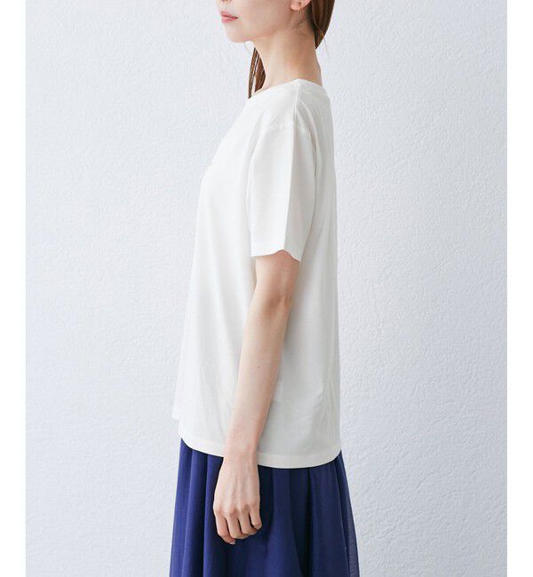 Rope&rsquo;Picnic「【UVカット・汗染み加工・接触冷感】手描き風ロゴプリントTシャツ」|Tシャツ・カットソー|