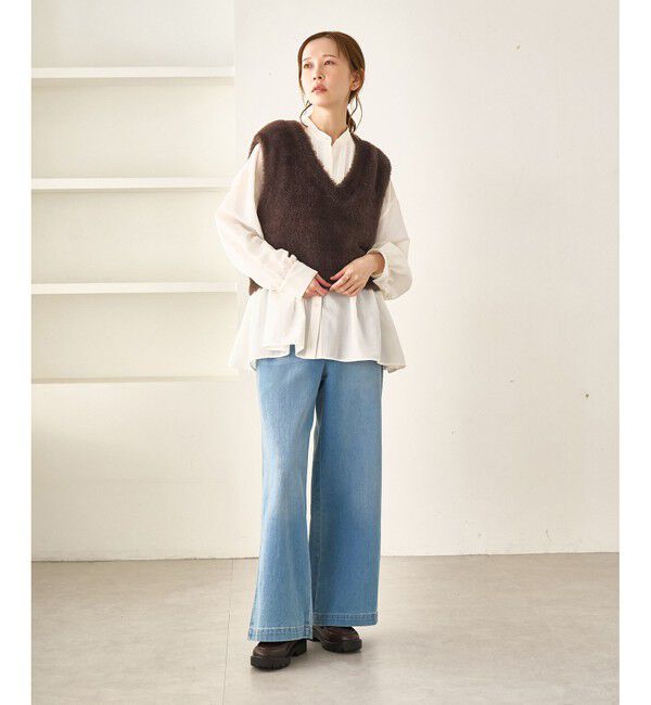 Rope&rsquo;Picnic「ショートフェザーニットベスト」|ベスト・ジレ|