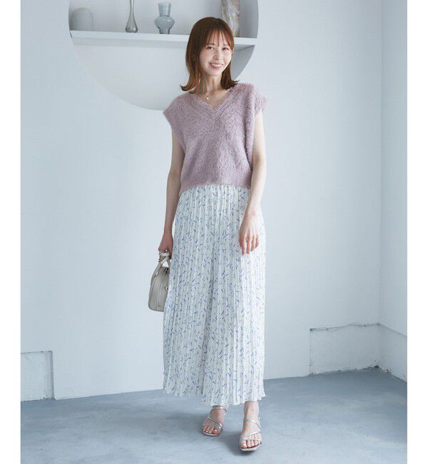 Rope&rsquo;Picnic「ショートフェザーニットベスト」|ベスト・ジレ|