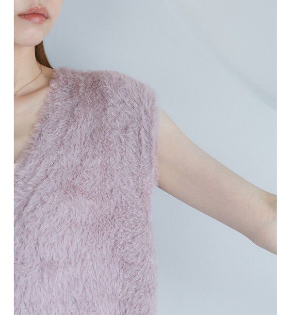 Rope&rsquo;Picnic「ショートフェザーニットベスト」|ベスト・ジレ|