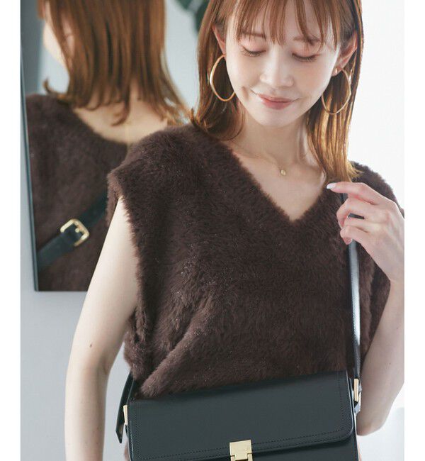 Rope&rsquo;Picnic「ショートフェザーニットベスト」|ベスト・ジレ|