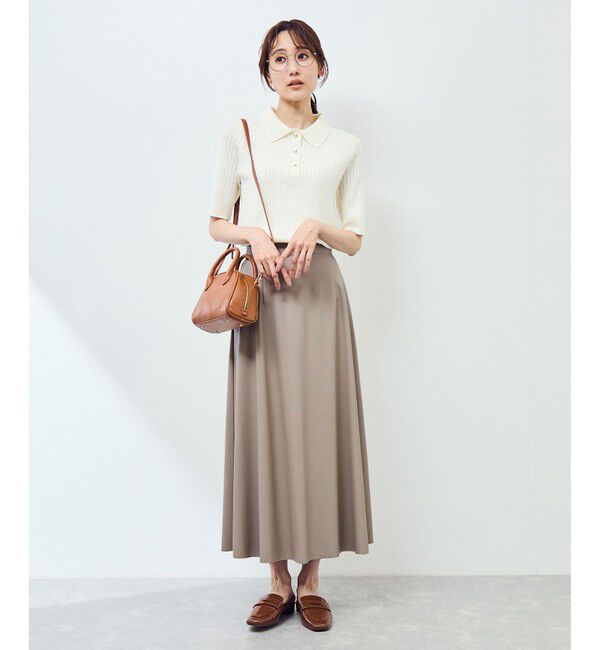 Rope&rsquo;Picnic「シンセティックレザーフレアロングスカート」|スカート|