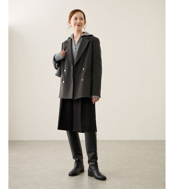 Rope&rsquo;Picnic「スキッパーポロニットプルオーバー/イージーケア」|ニット・セーター|