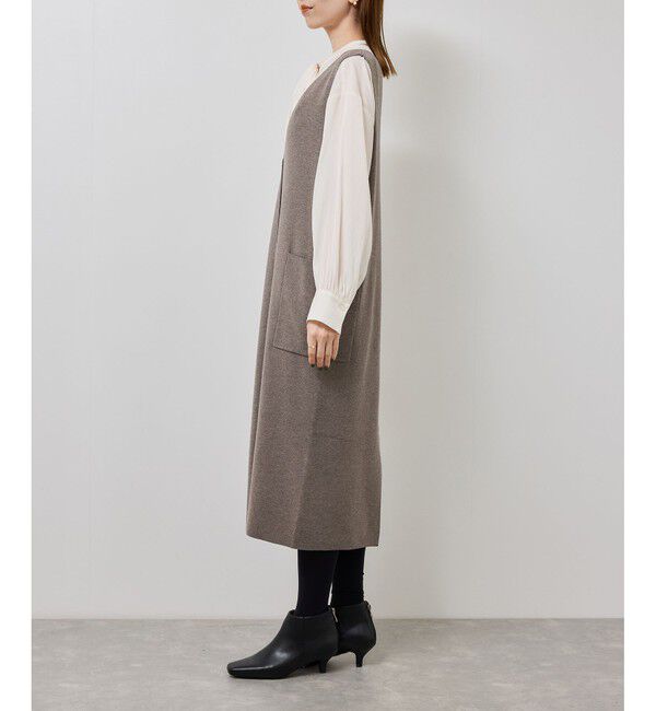 Rope&rsquo;Picnic「ニットジャンパースカート/着丈が選べる・リンクコーデ」|ワンピース|