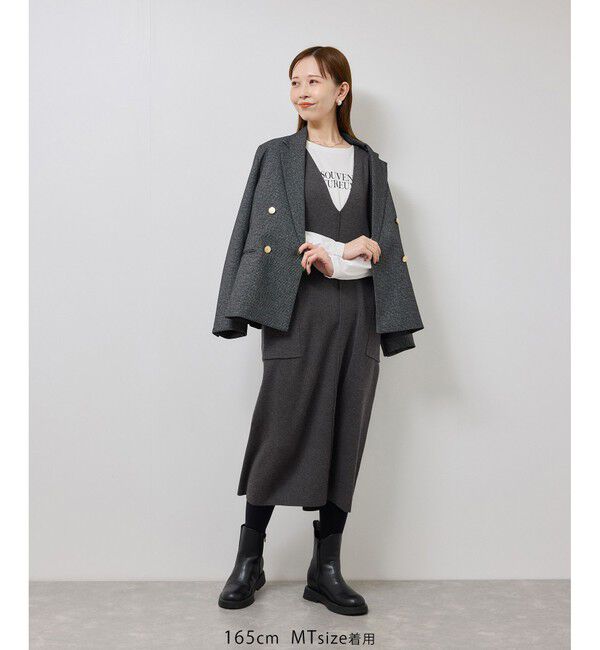 Rope&rsquo;Picnic「ニットジャンパースカート/着丈が選べる・リンクコーデ」|ワンピース|